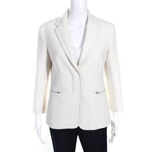 The Row Womens Long Sleeve Notch Collar Blazer Jacket Off White Size 8